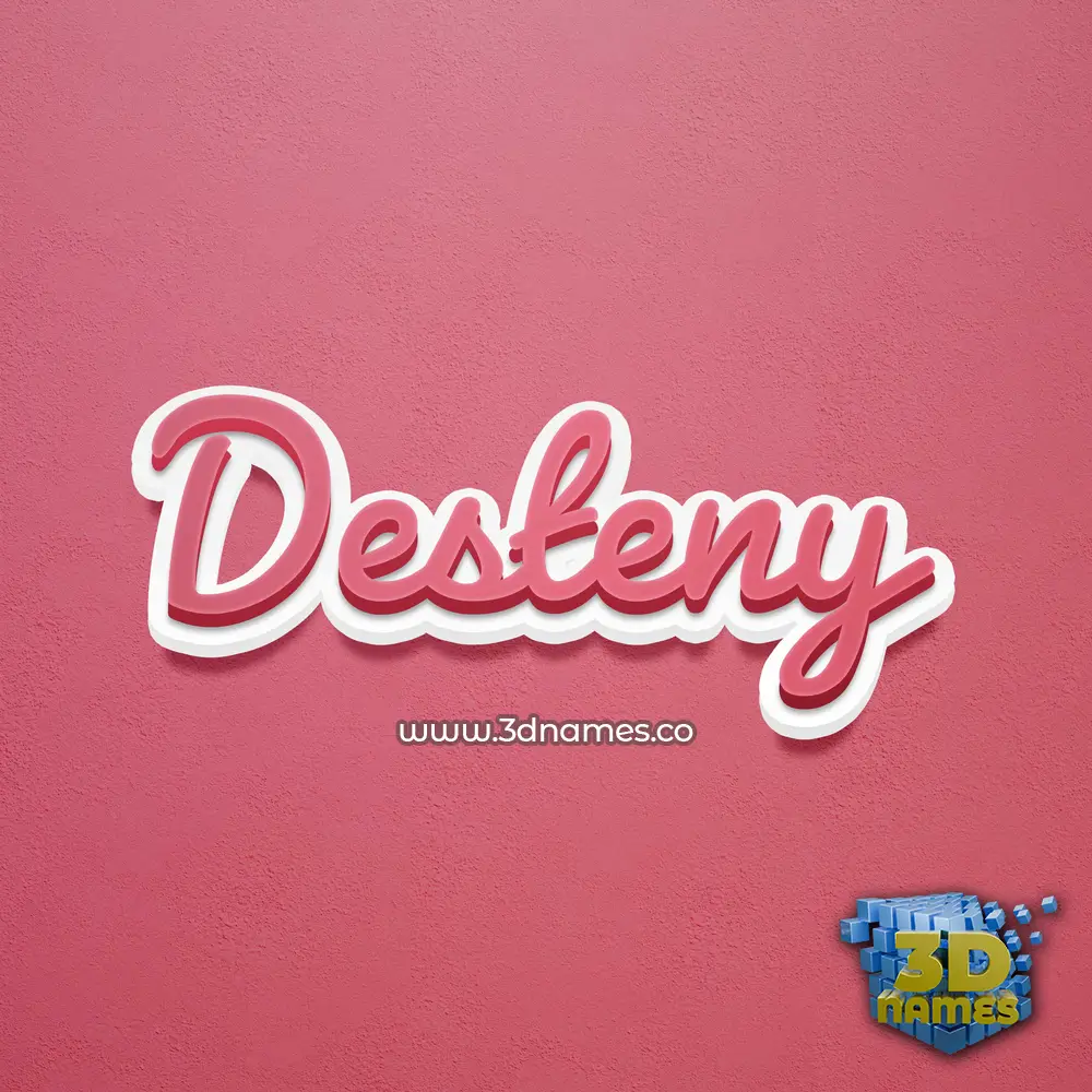 desteny in Red Scribble style - 3D name wallpaper