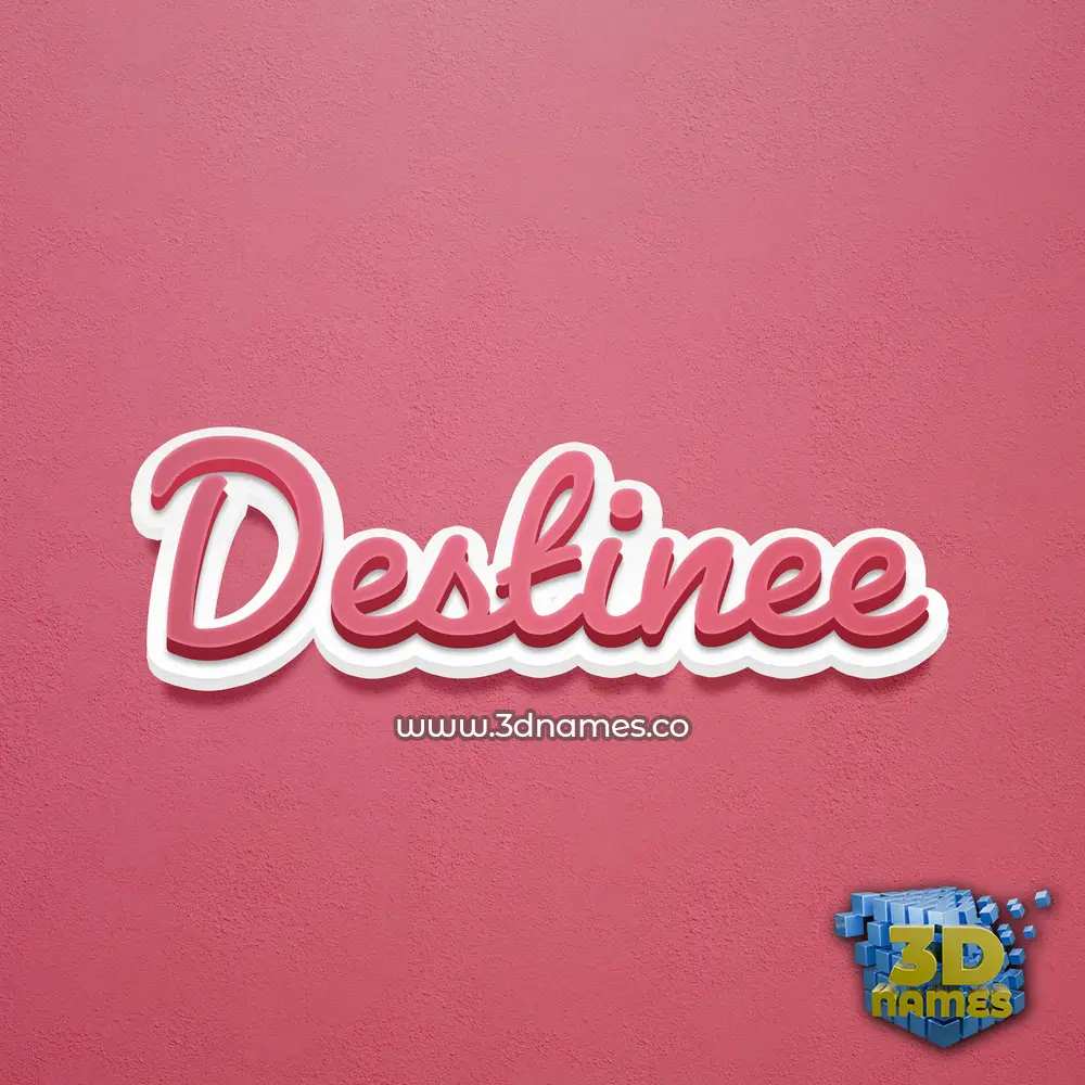 destinee in Red Scribble style - 3D name wallpaper
