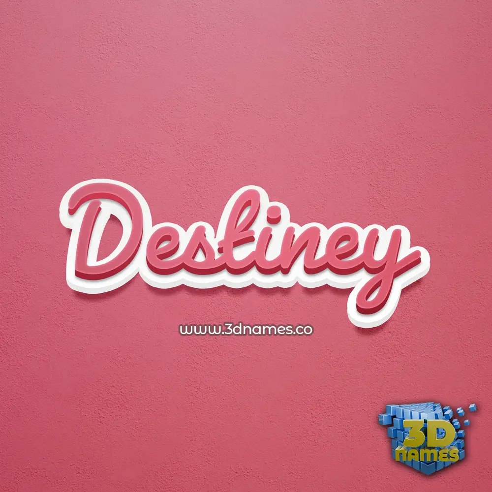 destiney in Red Scribble style - 3D name wallpaper