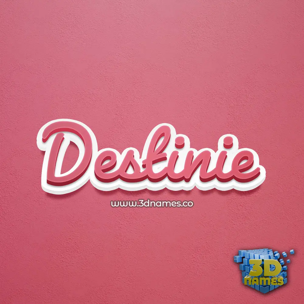 destinie in Red Scribble style - 3D name wallpaper