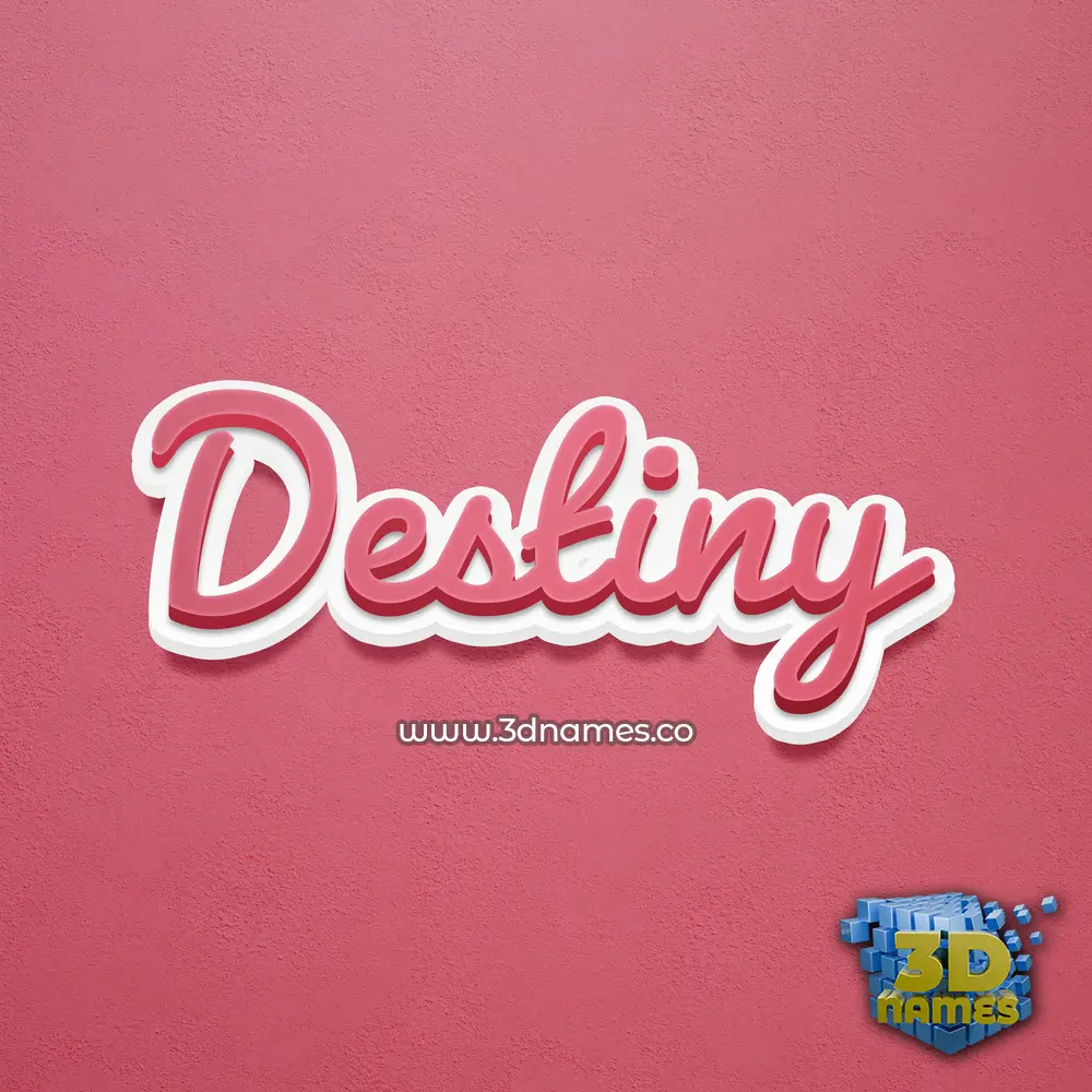 destiny in Red Scribble style - 3D name wallpaper