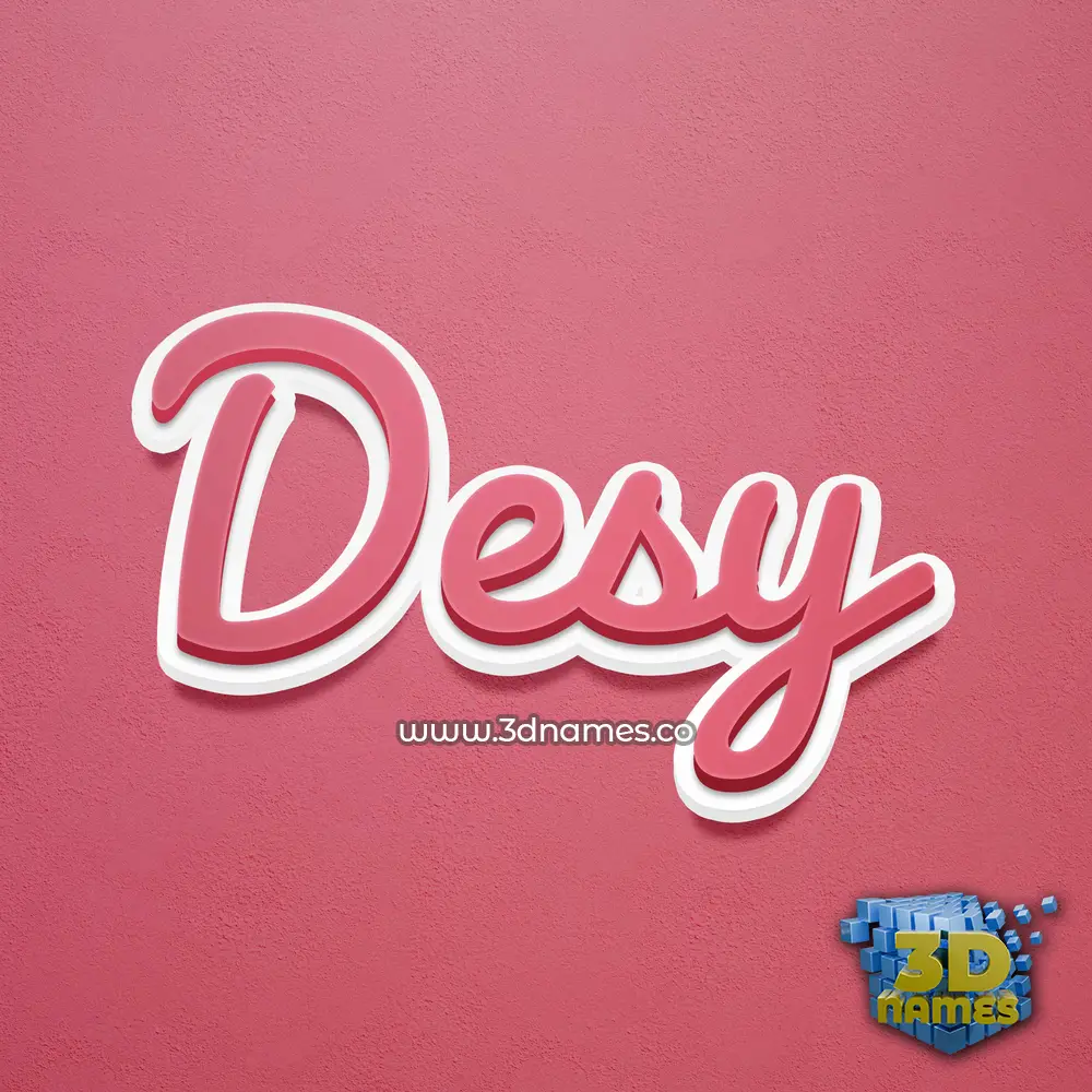 desy in Red Scribble style - 3D name wallpaper