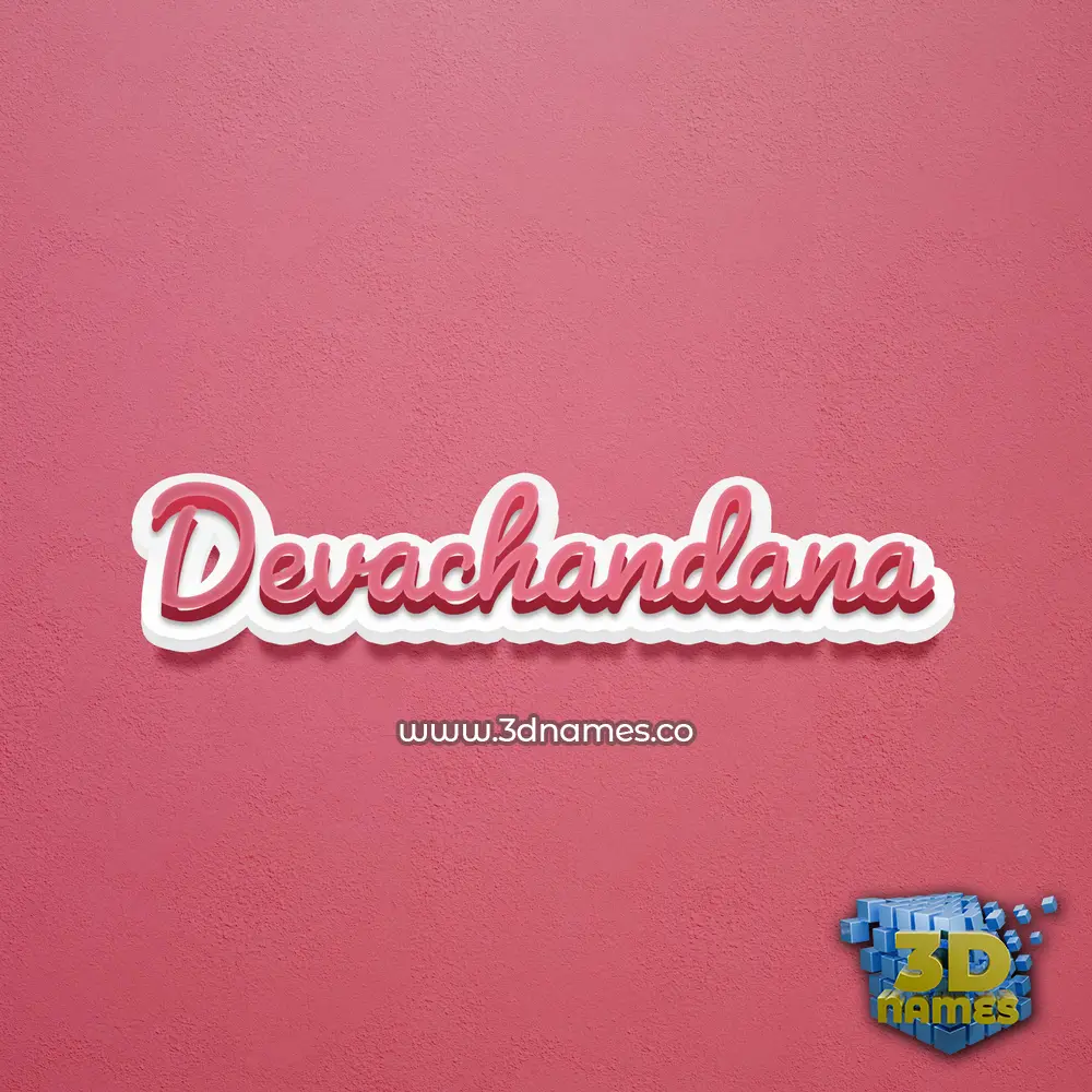 devachandana in Red Scribble style - 3D name wallpaper