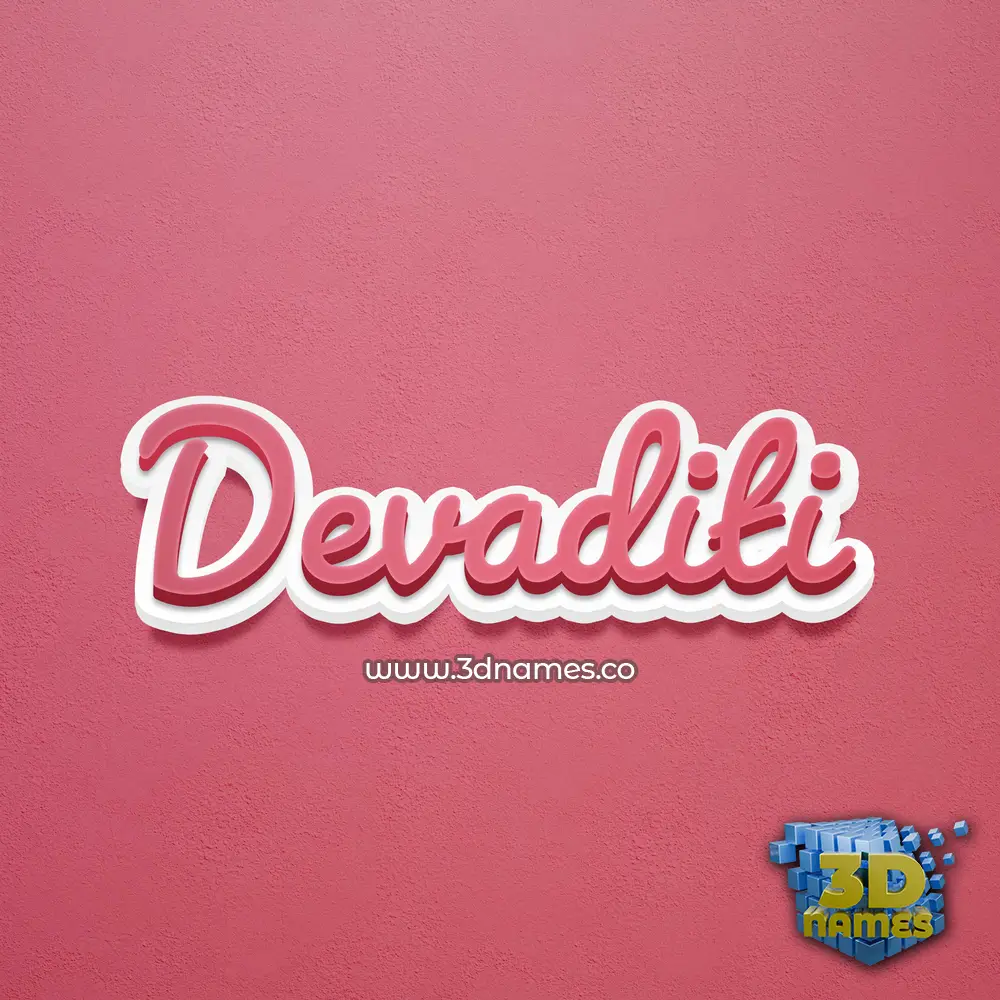 devaditi in Red Scribble style - 3D name wallpaper