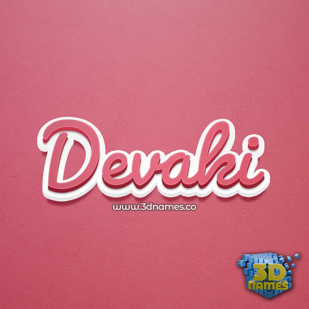 devaki in Red Scribble style - 3D name wallpaper