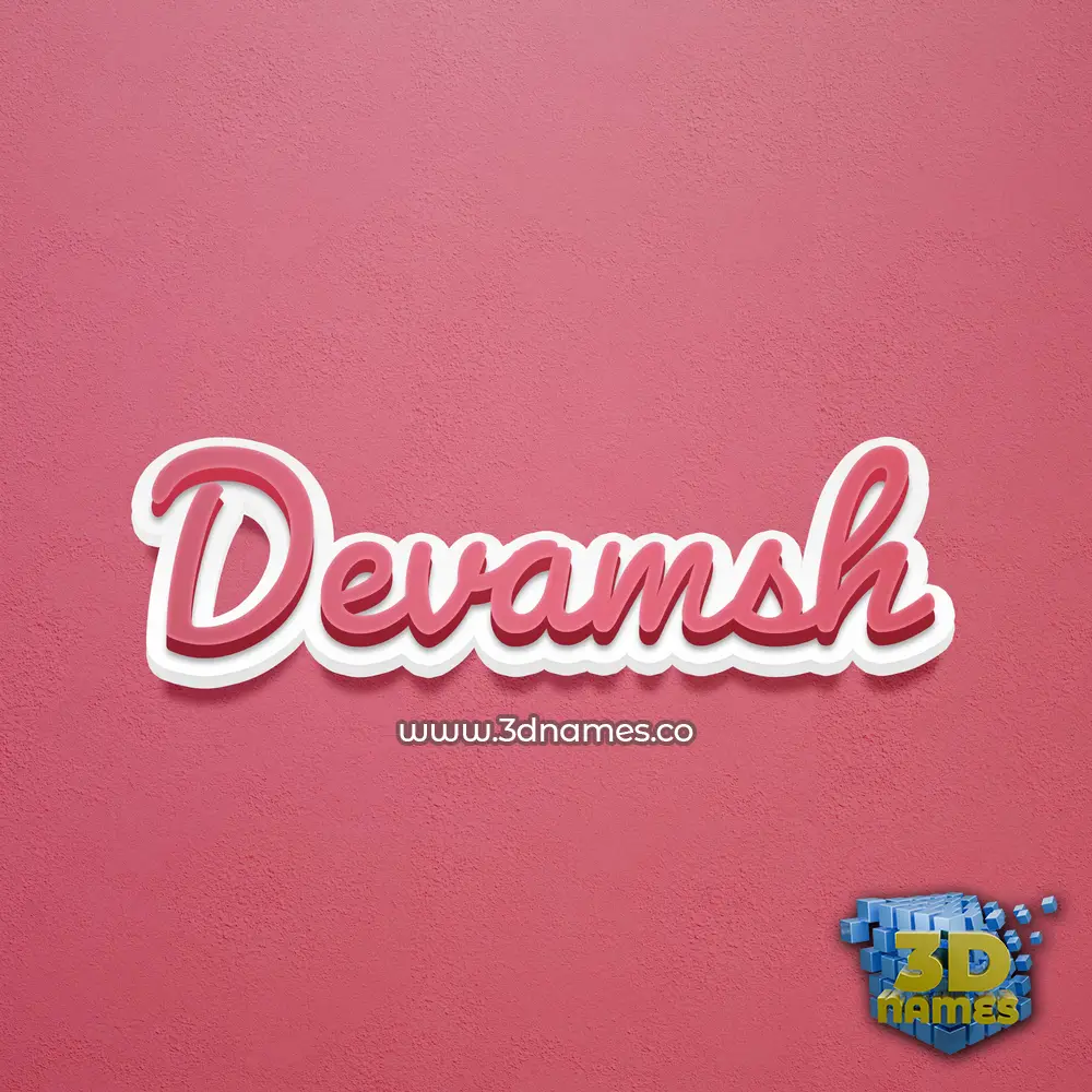 devamsh in Red Scribble style - 3D name wallpaper