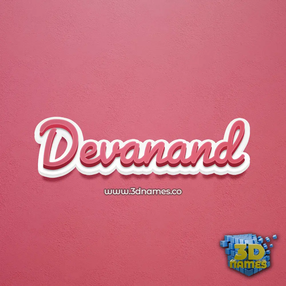 devanand in Red Scribble style - 3D name wallpaper