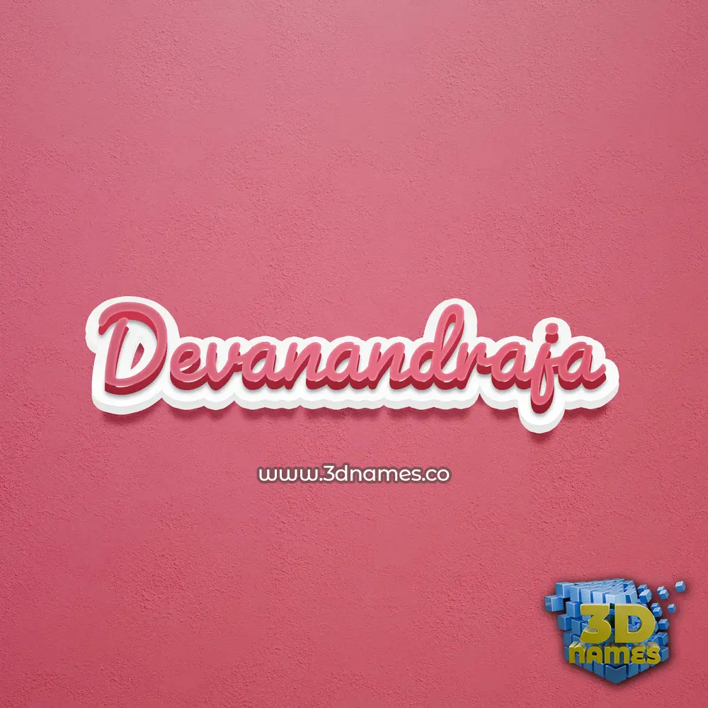 devanandraja in Red Scribble style - 3D name wallpaper