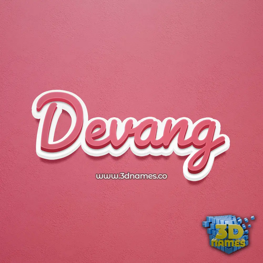 devang in Red Scribble style - 3D name wallpaper