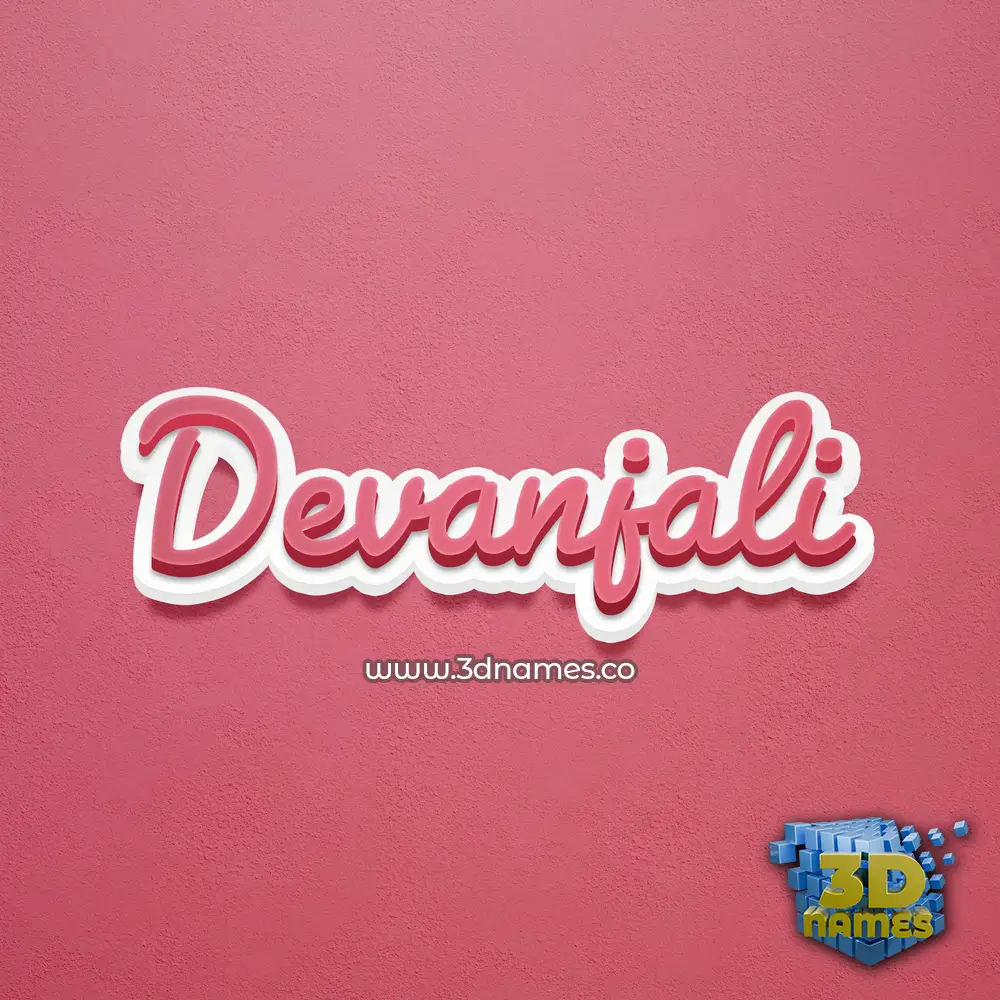 devanjali in Red Scribble style - 3D name wallpaper