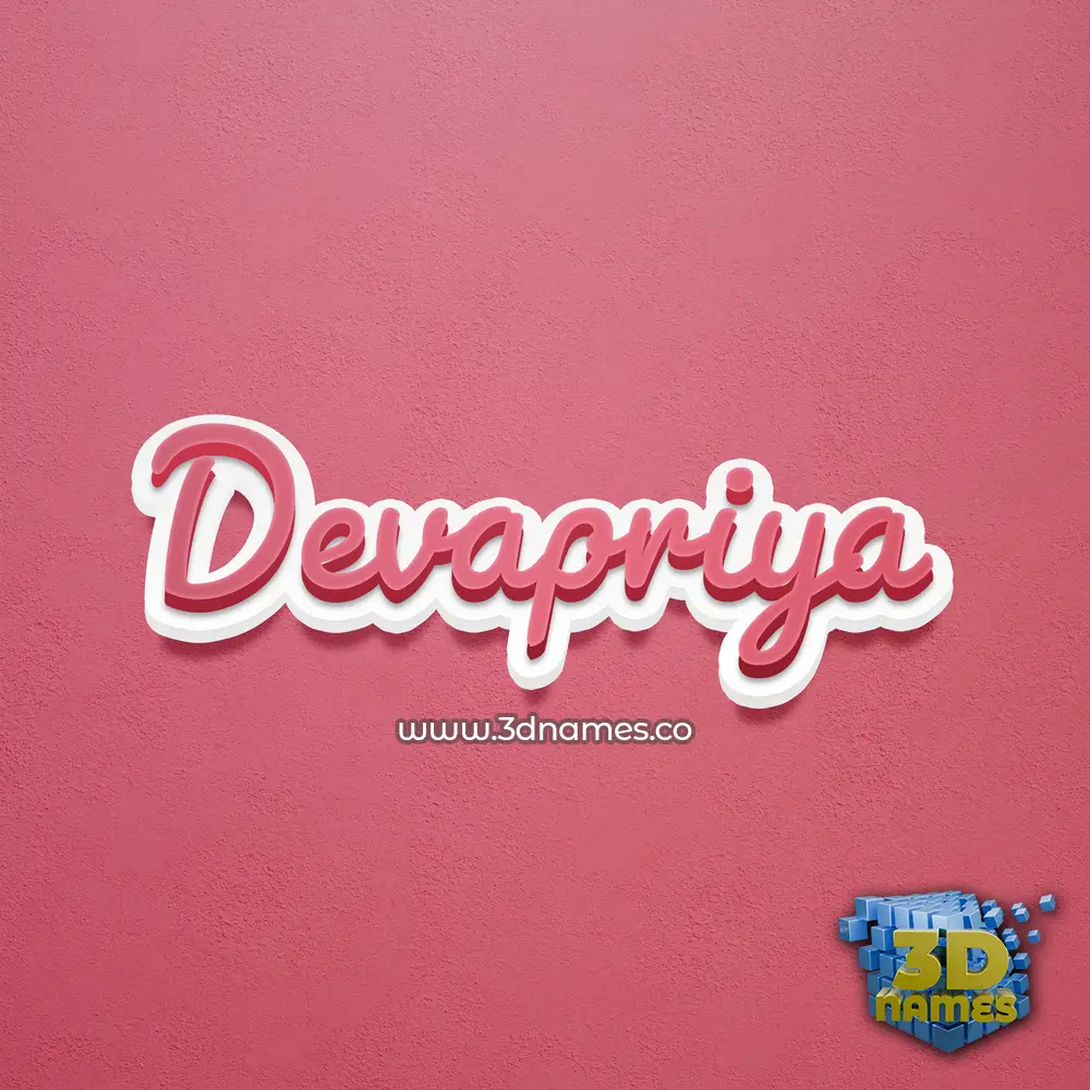 devapriya in Red Scribble style - 3D name wallpaper