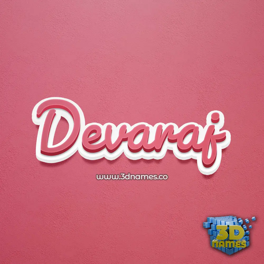 devaraj in Red Scribble style - 3D name wallpaper