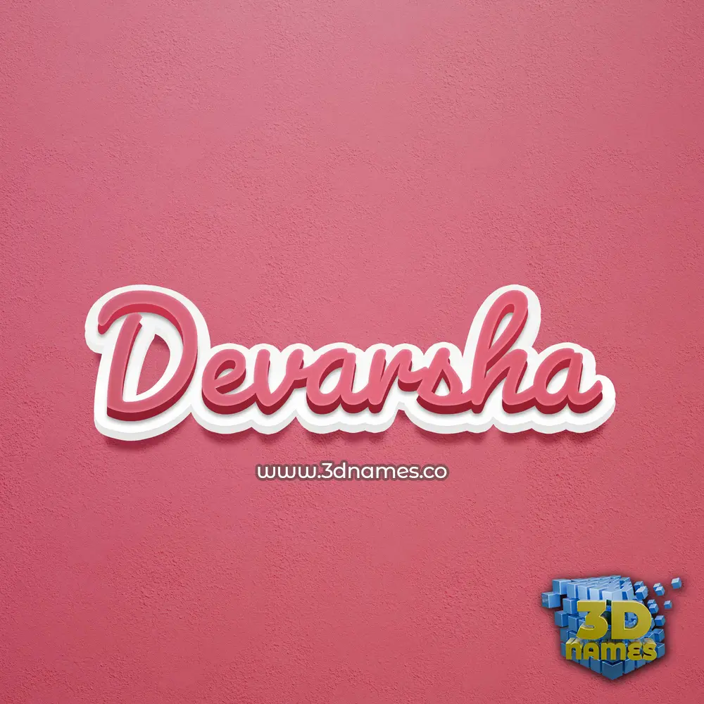 devarsha in Red Scribble style - 3D name wallpaper