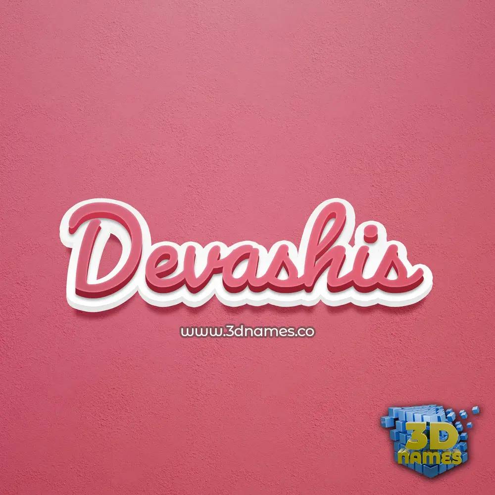 devashis in Red Scribble style - 3D name wallpaper