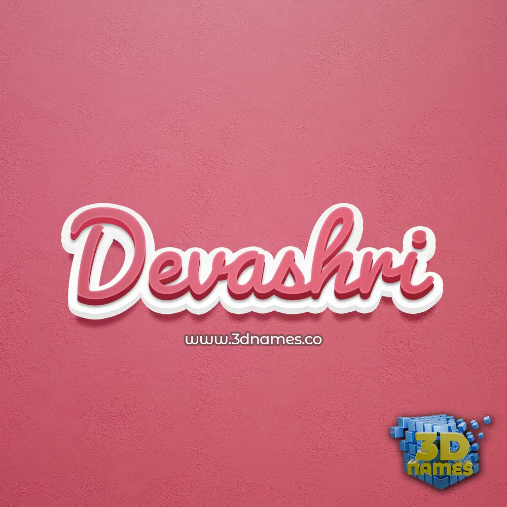 devashri in Red Scribble style - 3D name wallpaper