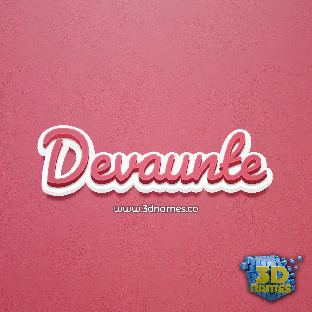 devaunte in Red Scribble style - 3D name wallpaper
