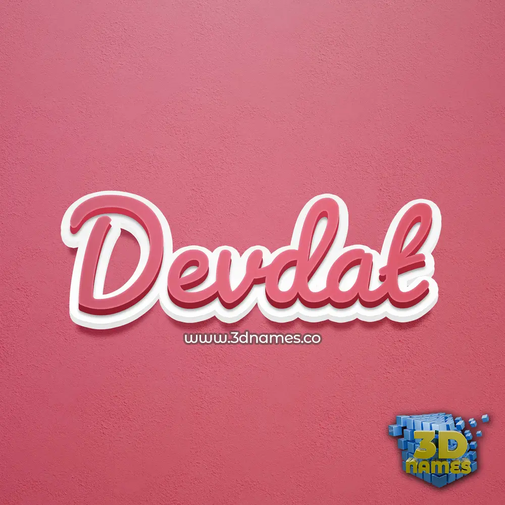 devdat in Red Scribble style - 3D name wallpaper