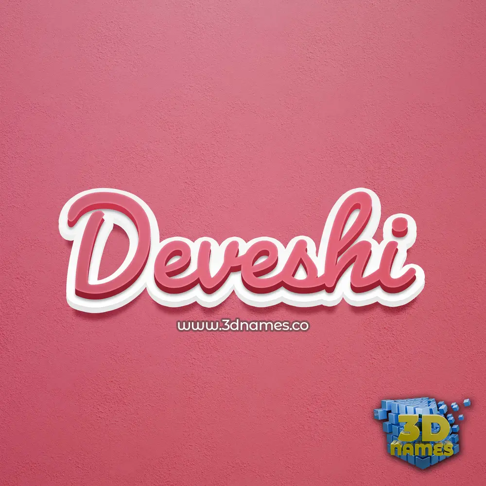 deveshi in Red Scribble style - 3D name wallpaper