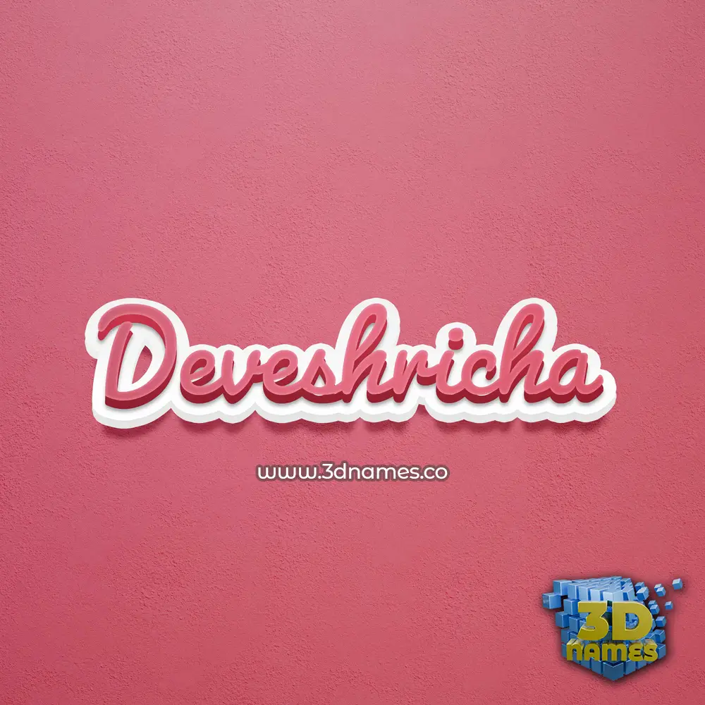deveshricha in Red Scribble style - 3D name wallpaper