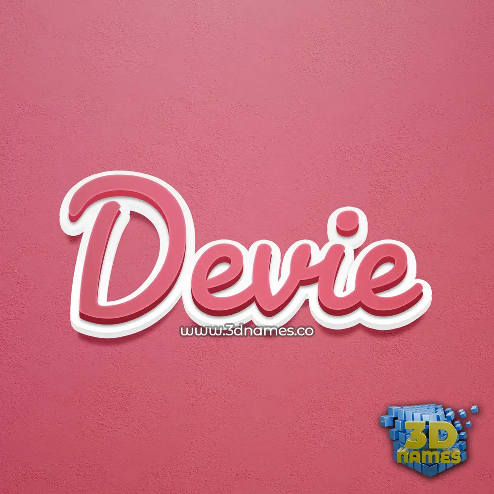 devie in Red Scribble style - 3D name wallpaper