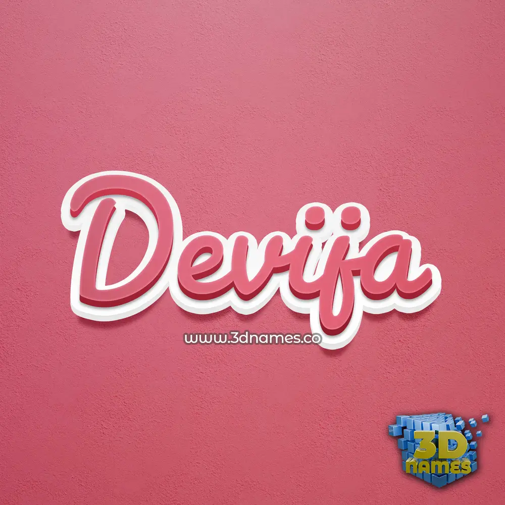 devija in Red Scribble style - 3D name wallpaper