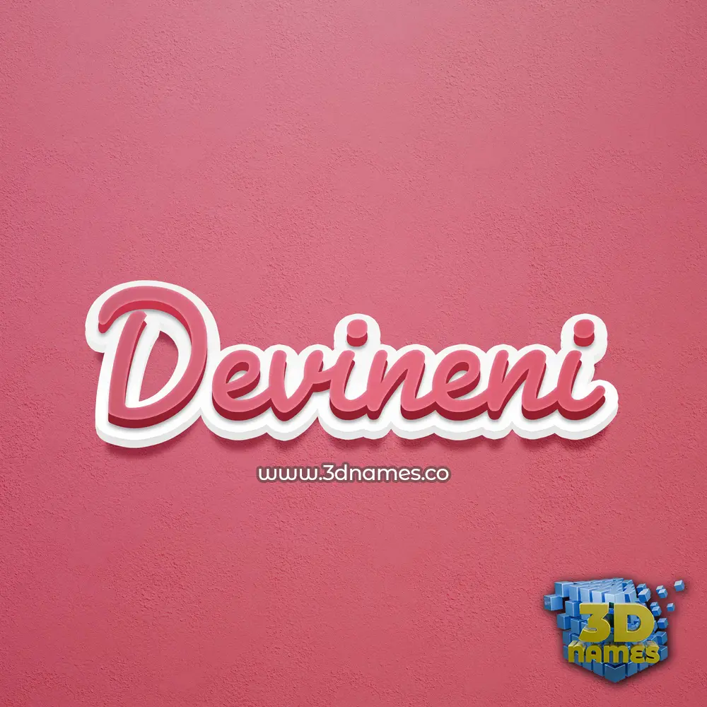 devineni in Red Scribble style - 3D name wallpaper