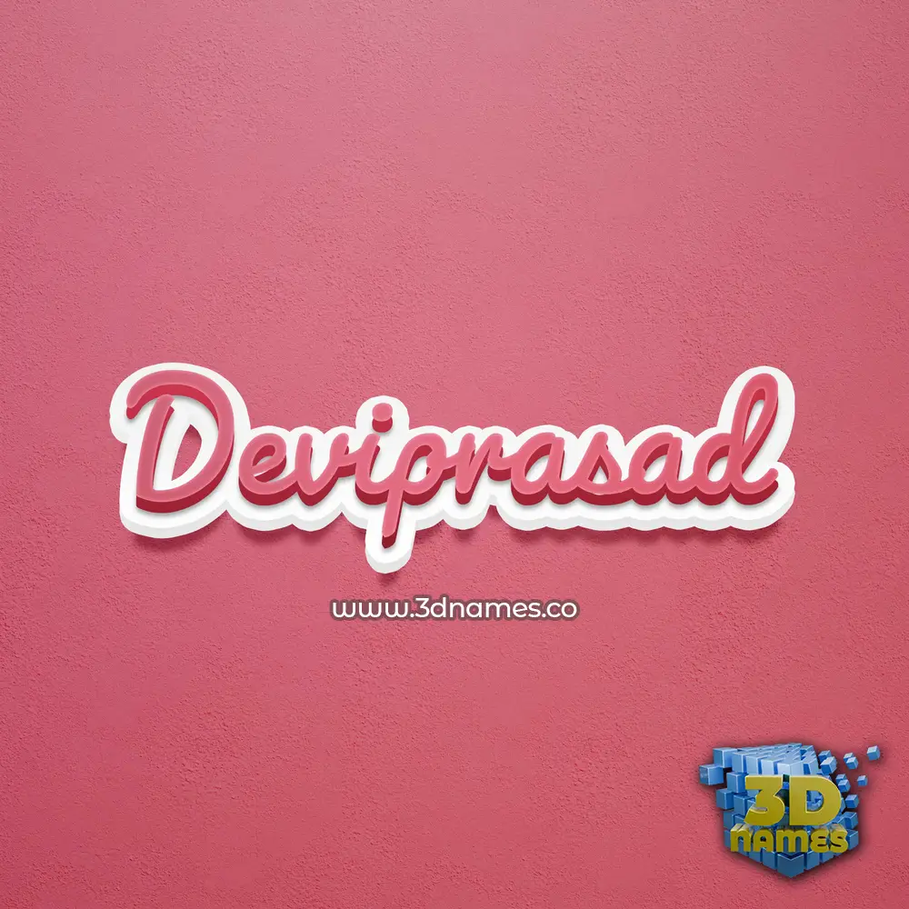 deviprasad in Red Scribble style - 3D name wallpaper