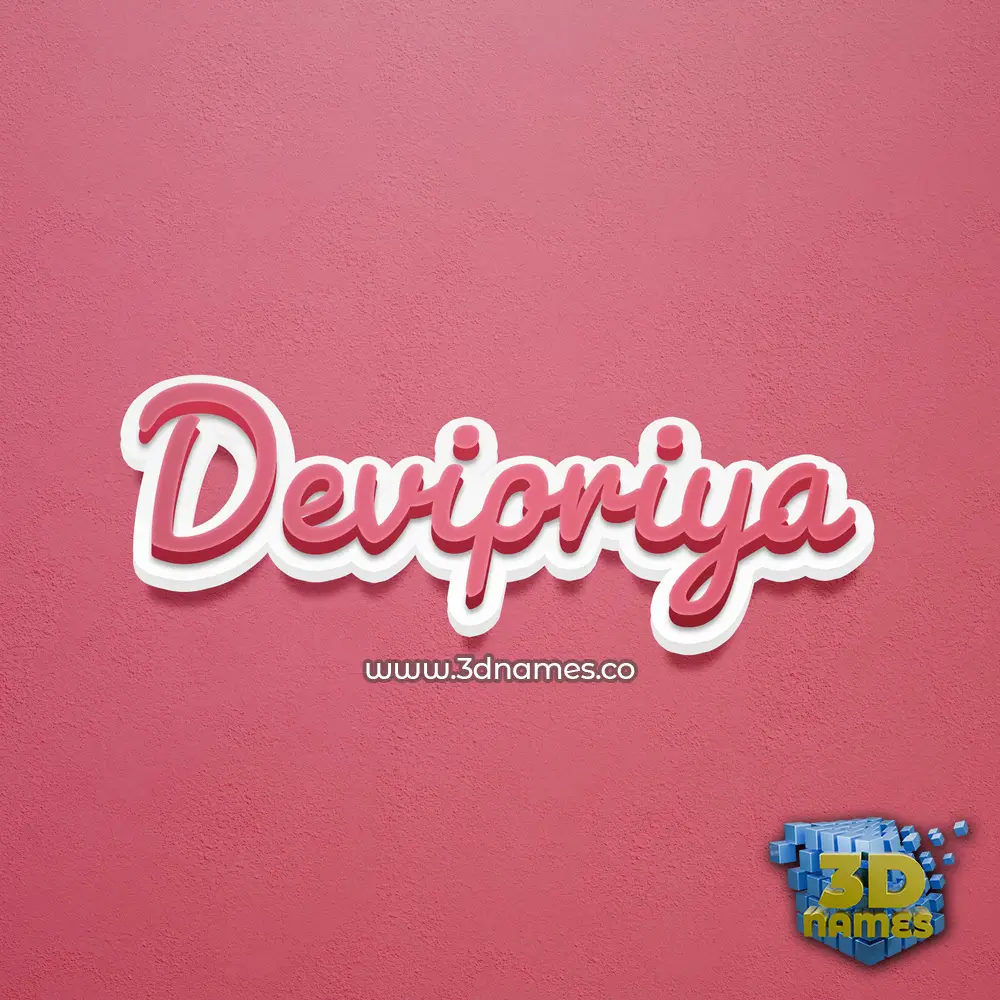 devipriya in Red Scribble style - 3D name wallpaper