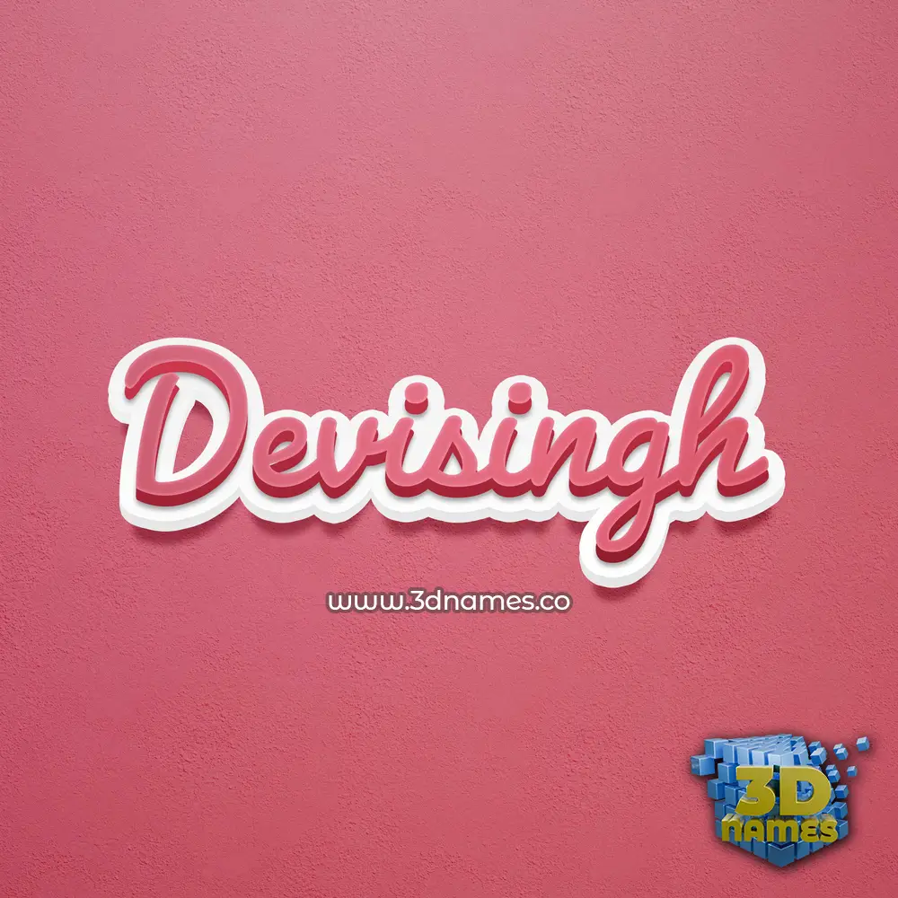devisingh in Red Scribble style - 3D name wallpaper