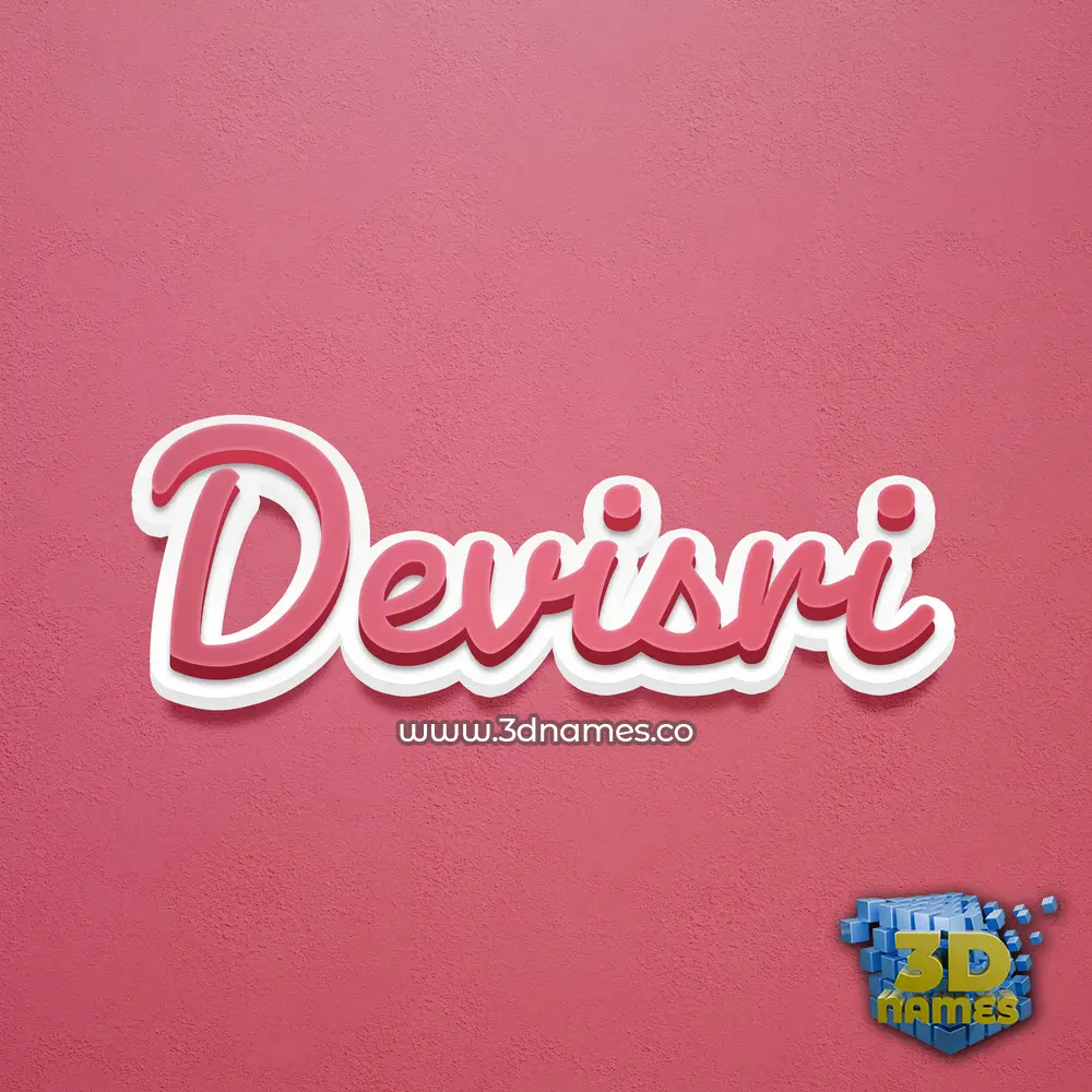 devisri in Red Scribble style - 3D name wallpaper