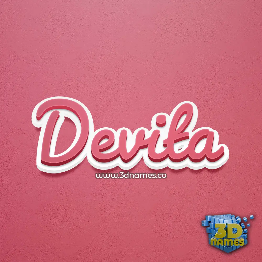 devita in Red Scribble style - 3D name wallpaper