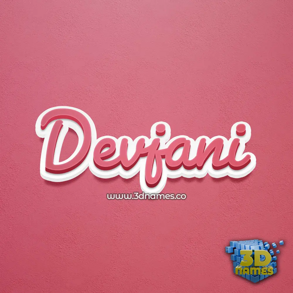 devjani in Red Scribble style - 3D name wallpaper