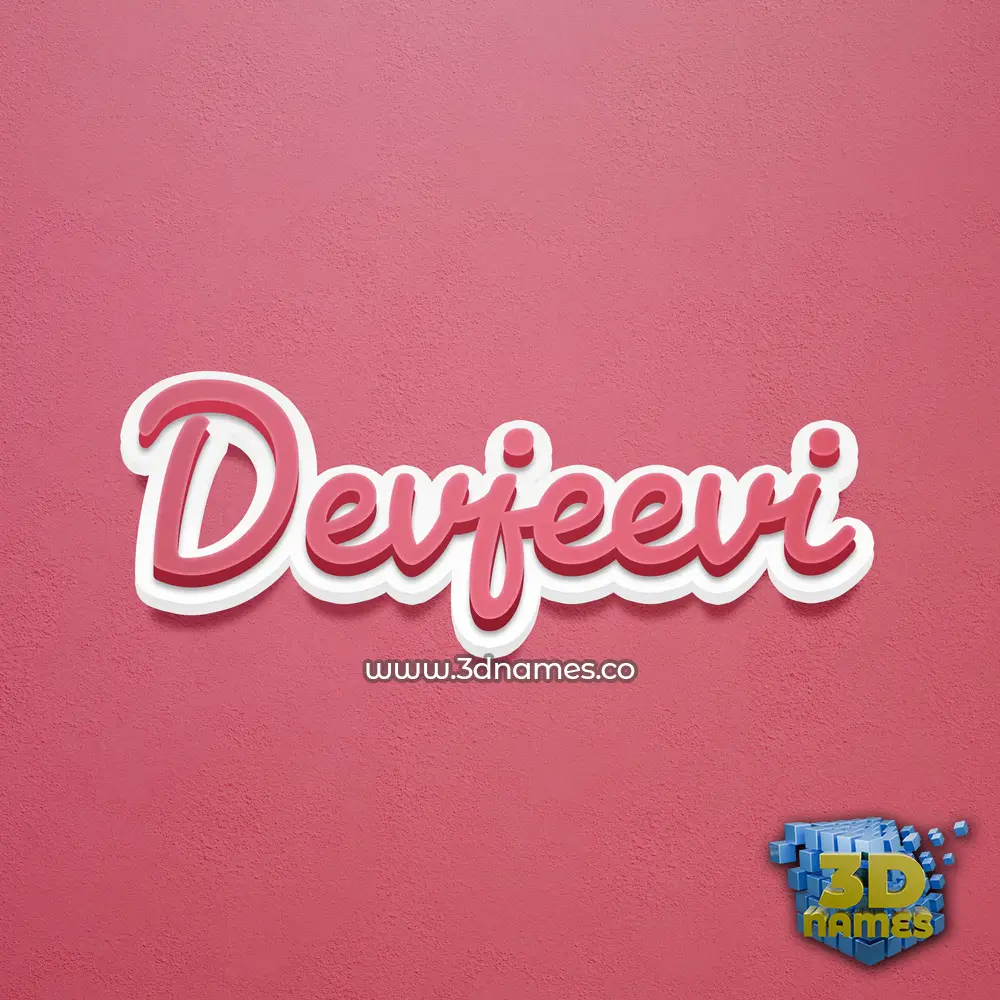 devjeevi in Red Scribble style - 3D name wallpaper