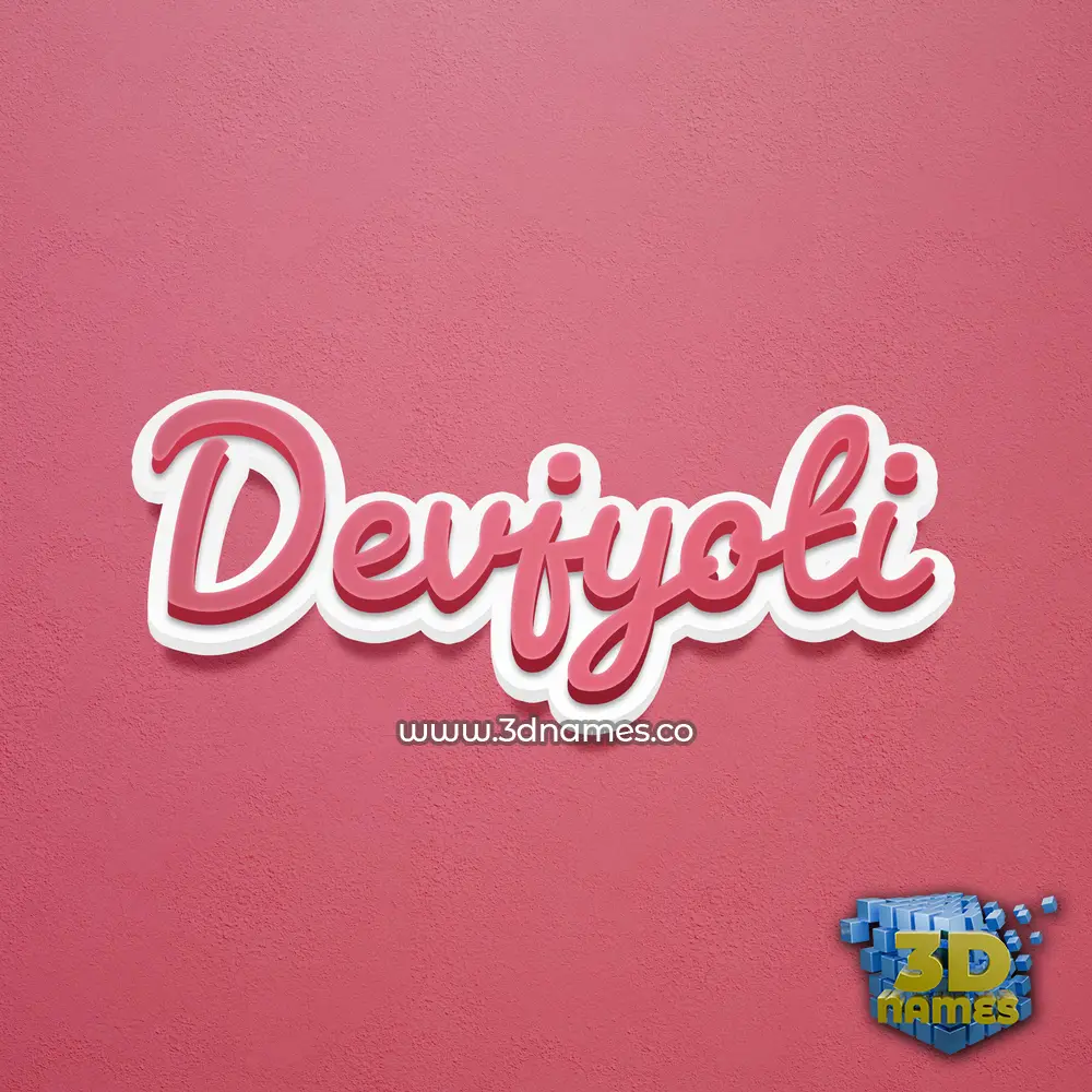 devjyoti in Red Scribble style - 3D name wallpaper