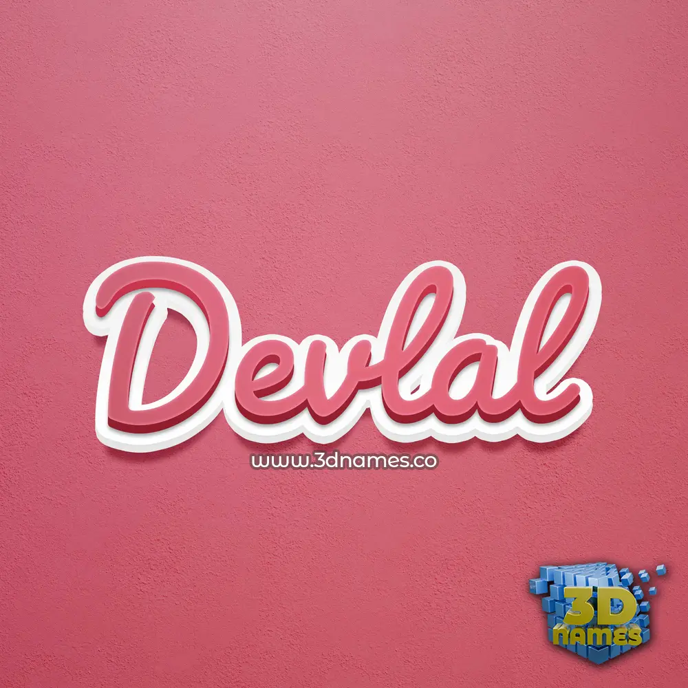 devlal in Red Scribble style - 3D name wallpaper