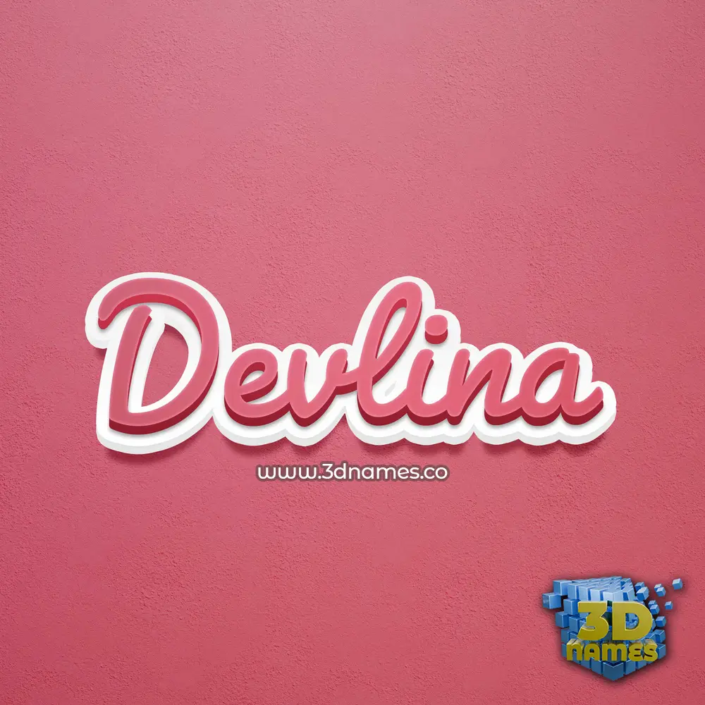 devlina in Red Scribble style - 3D name wallpaper