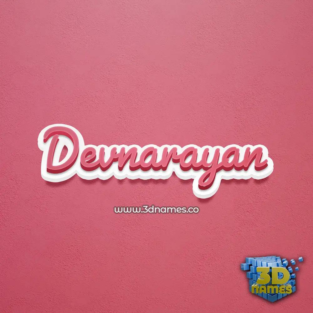 devnarayan in Red Scribble style - 3D name wallpaper