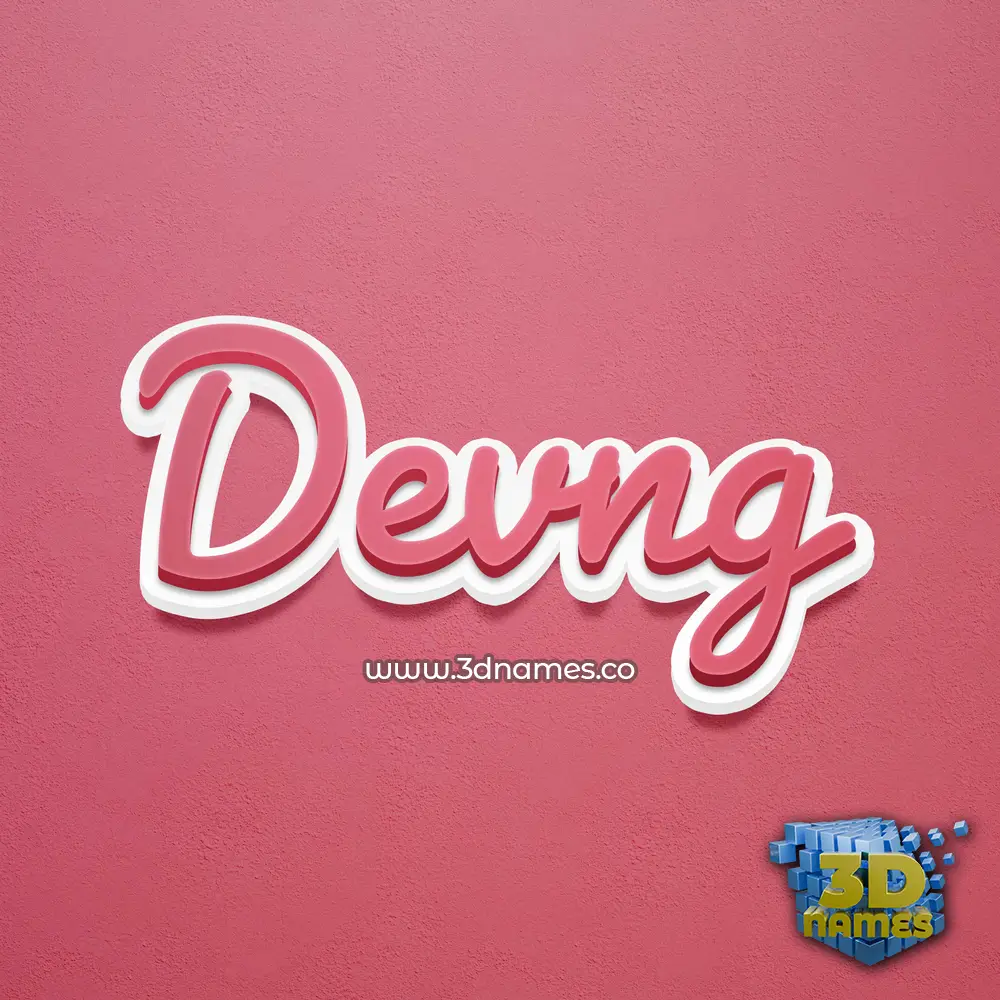 devng in Red Scribble style - 3D name wallpaper