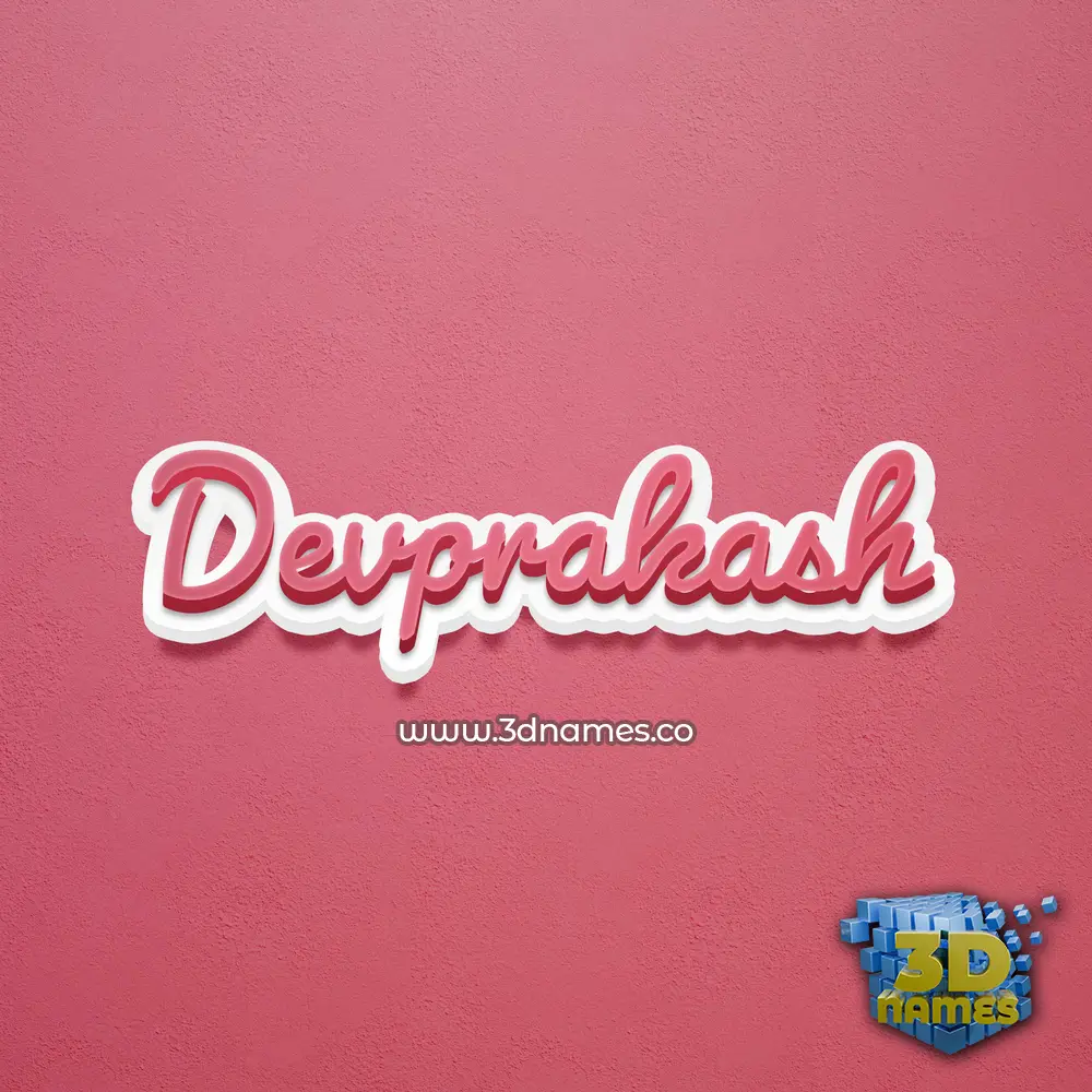 devprakash in Red Scribble style - 3D name wallpaper