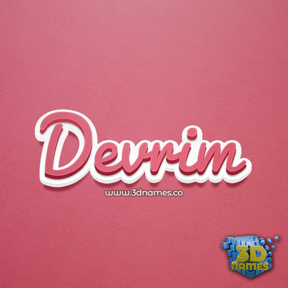 devrim in Red Scribble style - 3D name wallpaper