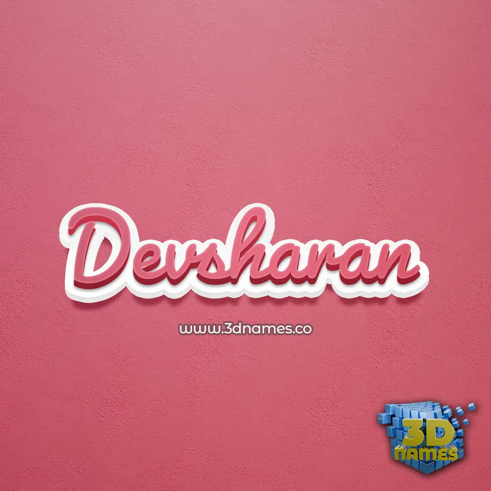 devsharan in Red Scribble style - 3D name wallpaper