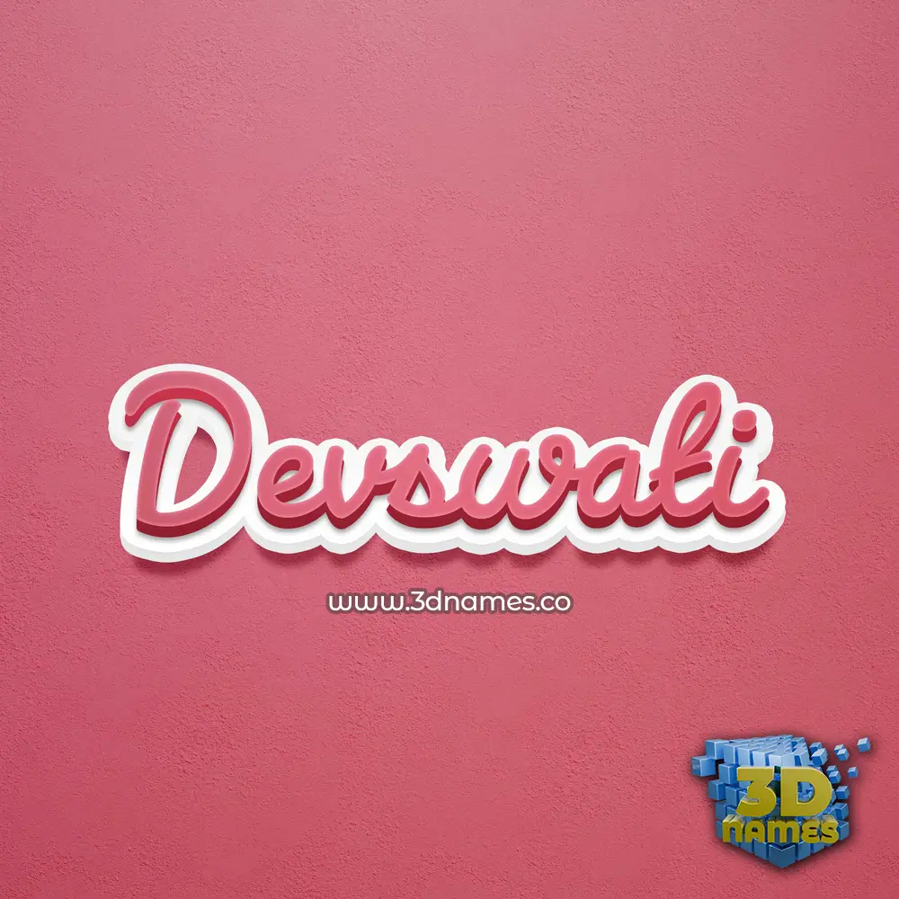 devswati in Red Scribble style - 3D name wallpaper