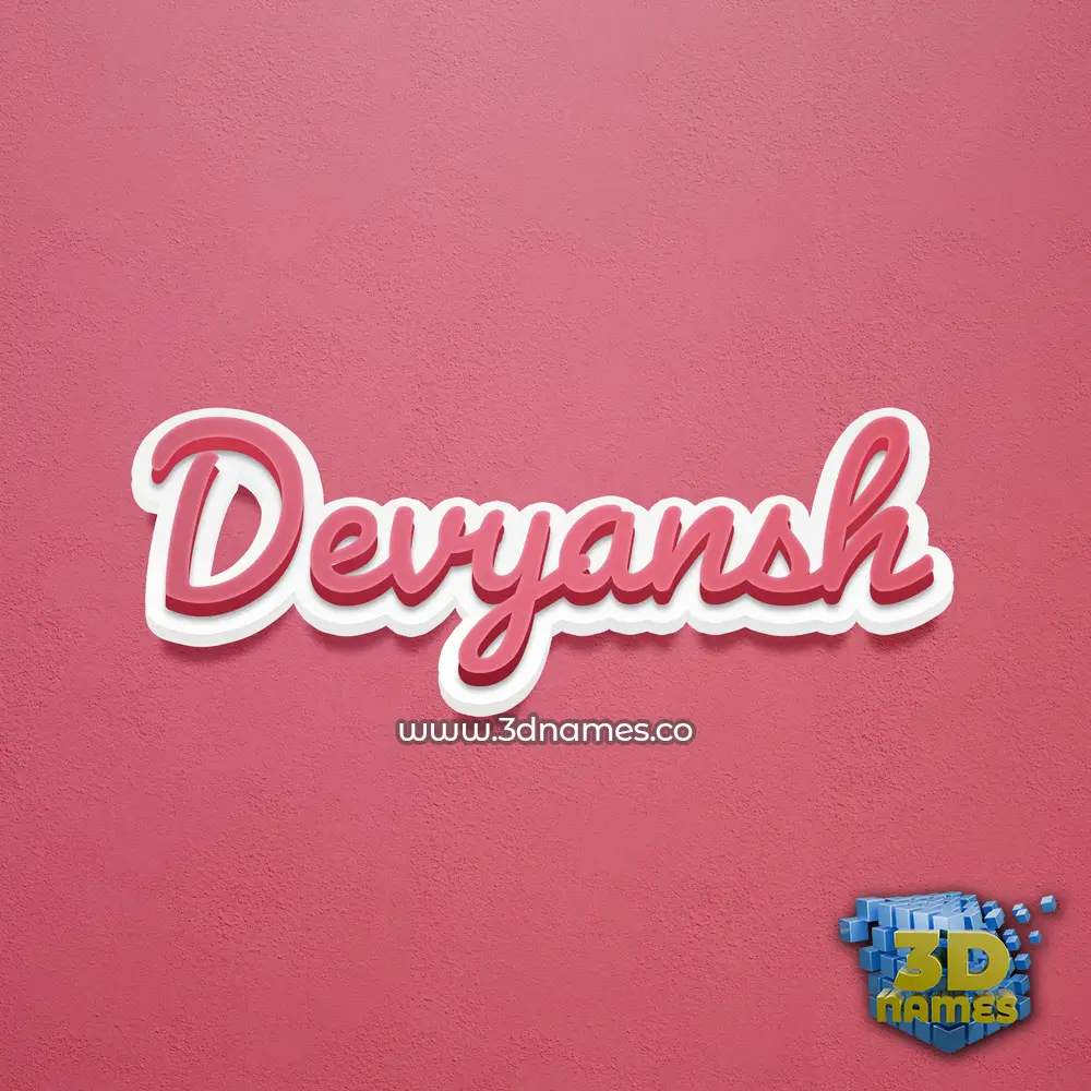 devyansh in Red Scribble style - 3D name wallpaper