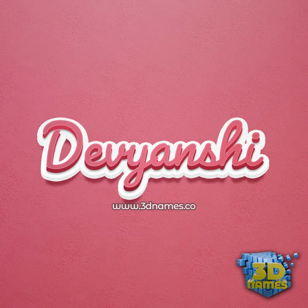devyanshi in Red Scribble style - 3D name wallpaper