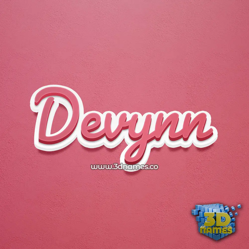 devynn in Red Scribble style - 3D name wallpaper