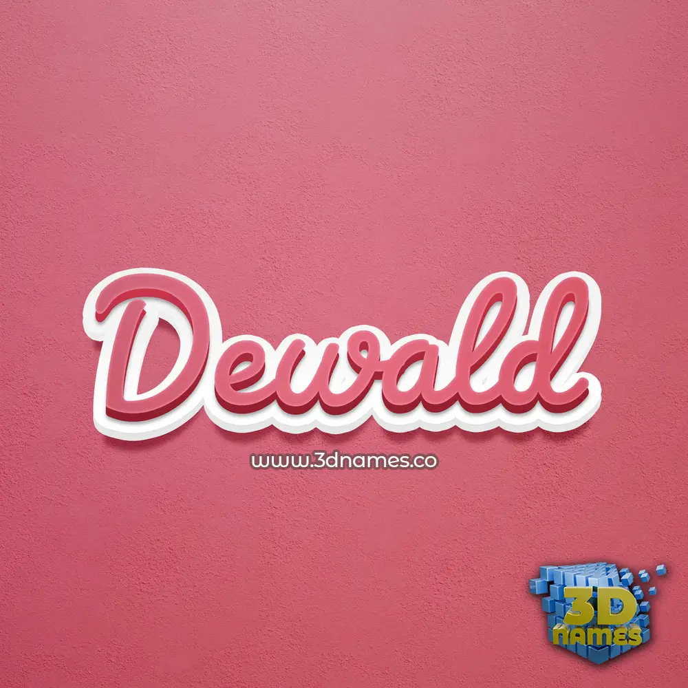 dewald in Red Scribble style - 3D name wallpaper