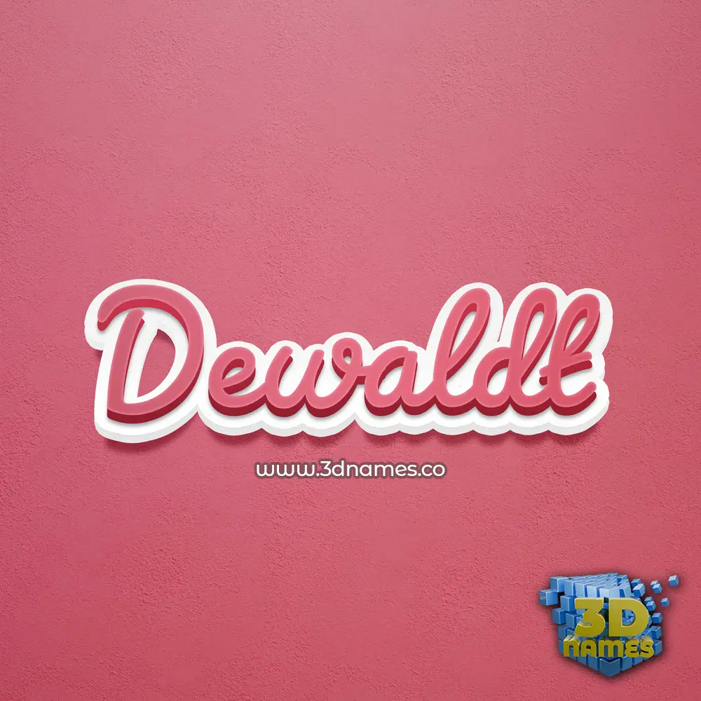 dewaldt in Red Scribble style - 3D name wallpaper
