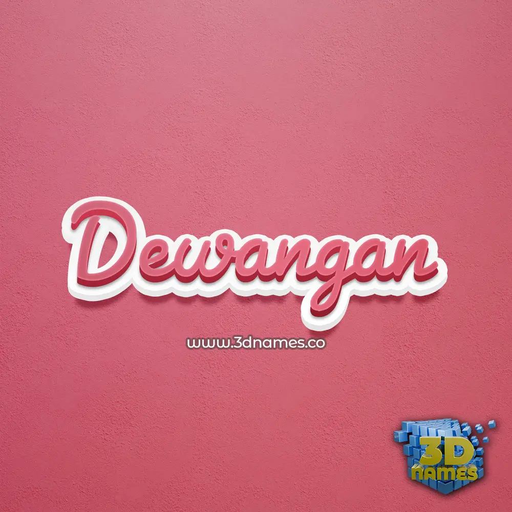 dewangan in Red Scribble style - 3D name wallpaper