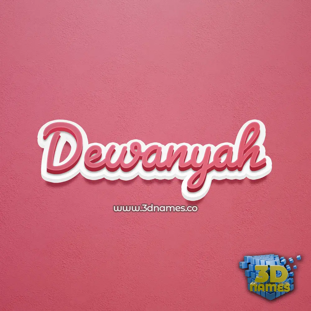 dewanyah in Red Scribble style - 3D name wallpaper