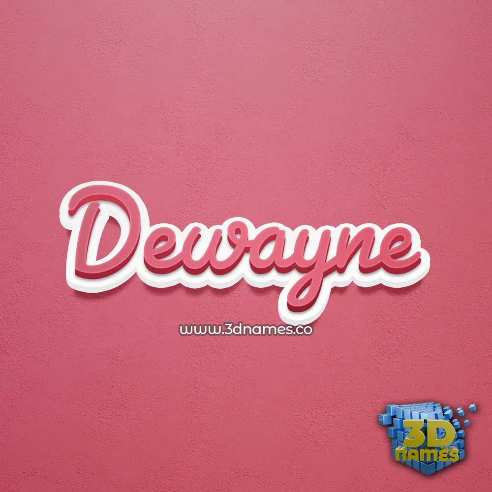 dewayne in Red Scribble style - 3D name wallpaper